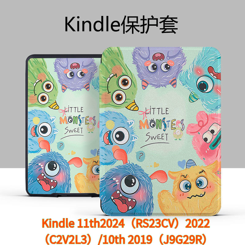 Kindle 11th2024 (RS23CV) 2022 (C2V2L3)/10th 2019 (J9G29R) 6 นิ้ว Sleep Wake-up Protective Case Monst