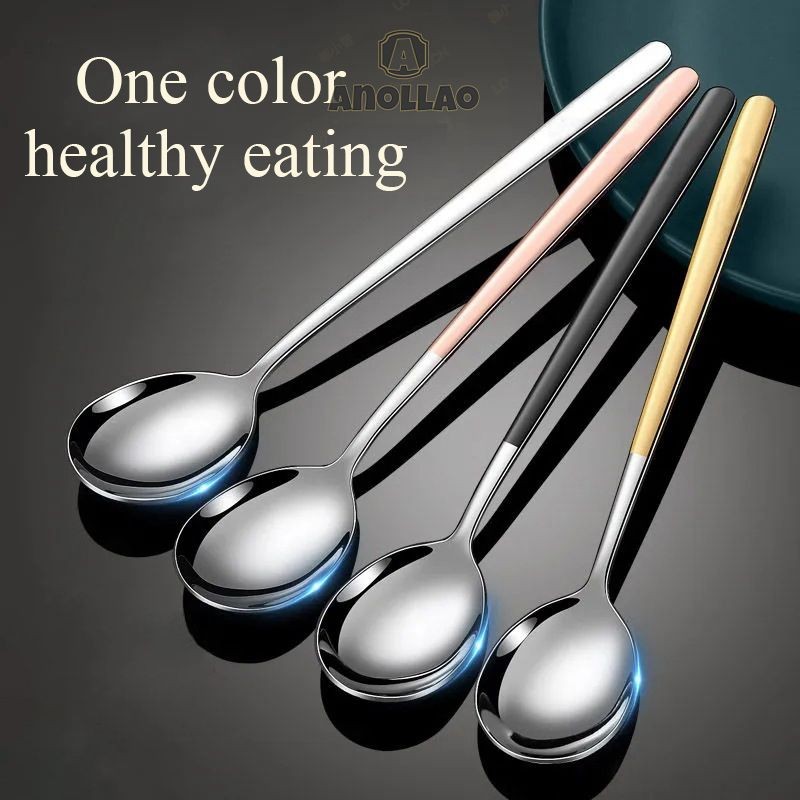ช้อนข้าวด้ามยา ช้อนสเตนเลส หนา สร้างสรรค์ ด้ามยาว โรงแรม หม้อไฟ ช้อนซุป ทัพพี บ้าน ครัว เครื่องมือสําคัญ ✨Anollao