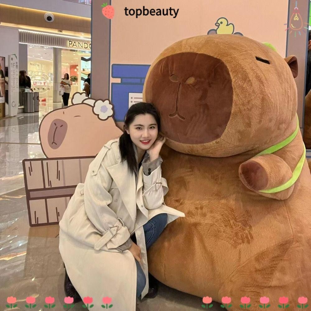 Topbeauty Capybara ของเล่นตุ๊กตา, ตุ๊กตา Capybara ผ้าฝ้ายนุ่ม, ทนทานสบายเต็มบรรจุวันเกิด Capybara ของเล่น