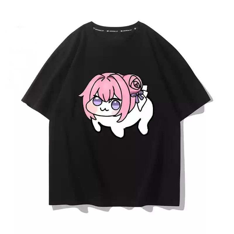 ตร.ม6 NIKKE เทพแห่งชัยชนะ Doro‌ คอสเพลย์ผ้าฤดูร้อนเสื้อยืดอะนิเมะแขนสั้นด้านบน