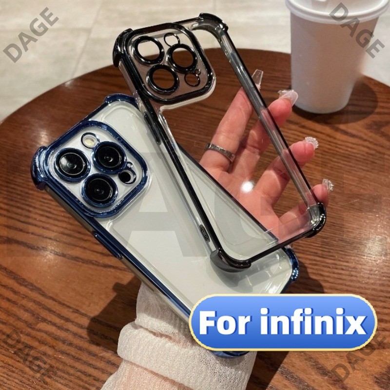 COD ชุบกรอบ Air Bag Clear ฝาหลังสําหรับ infinix Smart 8 7 5 Tecno GO 2024 10 iTEL A70 Motorola Moto 