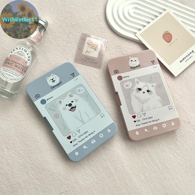 Better 6 คู่ Mini Cat Patten กล่องเก็บคอนแทคเลนส์แบบพกพาเดินทางคอนเทนเนอร์ชุดกล่องเลนส์สําหรับความงา