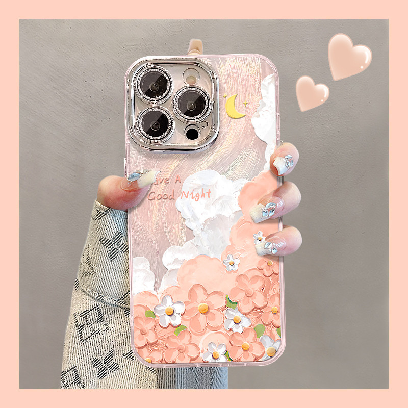 [197]🔥มาพร้อมกับการป้องกันเลนส์🔥เหมา OPPO Reno 14 13 11Pro 9  findX9 X9 Pro Pro เคสโทรศัพท์เหมา เหมาะสําหรับ opporeno14 เคสโทรศัพท์ฤดูร้อนใหม่ของผู้หญิง reno13/12/11pro ภาพวาดสีน้ํามันดอกไม้สีฟ้า 10/9pro + ผ้าพันคอขนนก reno6/5 รวมทุกอย่างฟิล์ม - รูปที่ 2