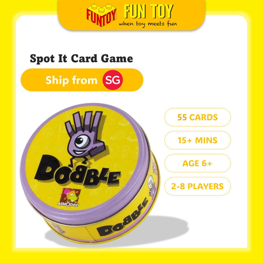 (FunToy SG) จุด! Dobble - Dobble Kids Birthday Party Card ga - Party Game 2-6+ Players Age 6+