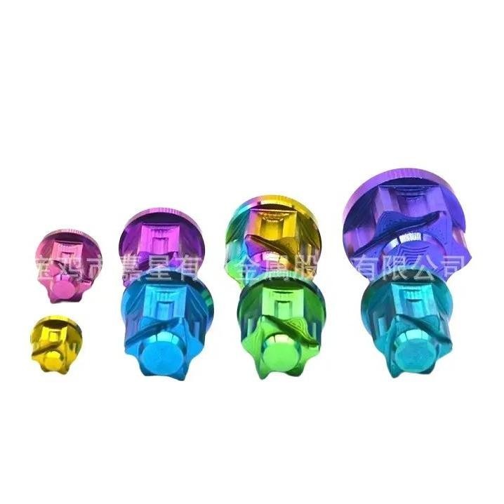 Diting Mas Terang Cap Nut Close Nut Titanium M6, M8, M10, M12 & M14 / Star Nut Titanium Material