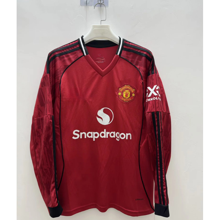 2025 2026 Manchester United Long sleeve Jerseys Soccer Jersi Football Jerseys Men Shirt