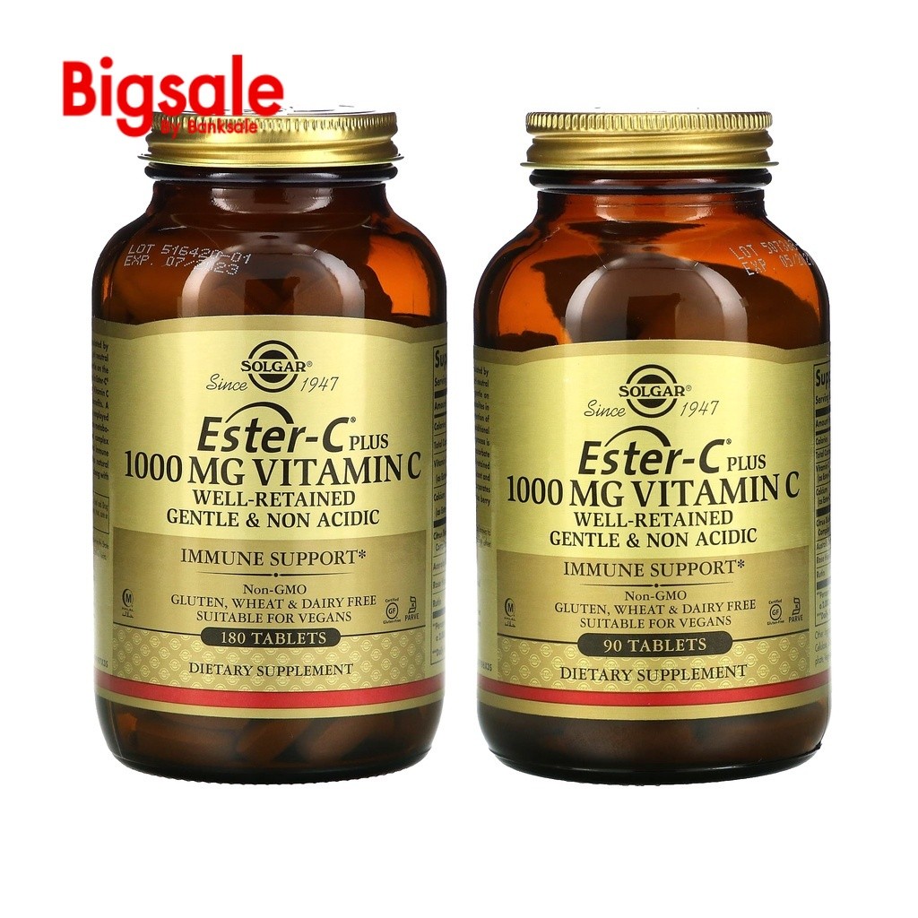 📢พร้อมส่ง 🔔  Solgar, Ester-C Plus, Vitamin วิตามินซี 1000 mg