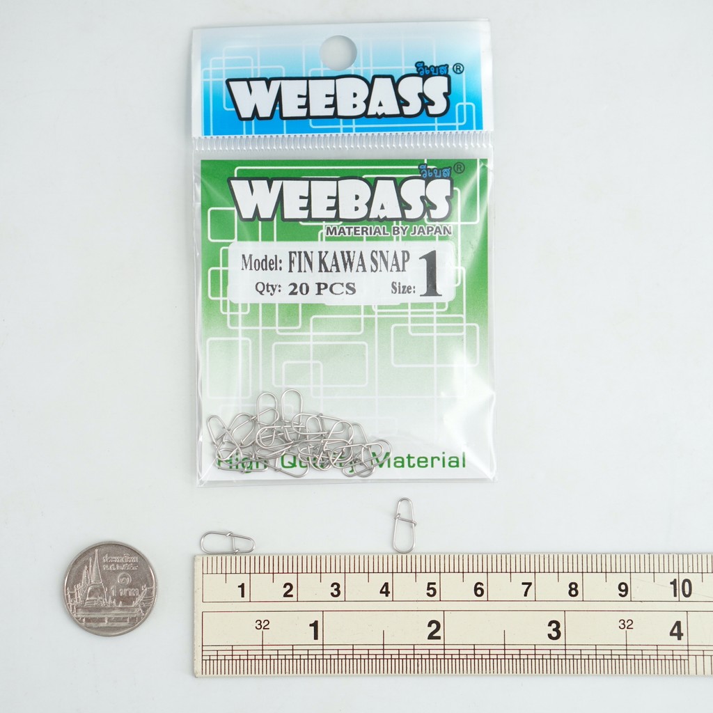 WEEBASS กิ๊บตกปลาเปล่า รุ่น FIN KAWA SNAP กิ๊บ ลูกหมุน (แบบซอง) ราคา ถูกที่สุด ดีลบีเคเค แกลเลอรีภาพที่ 4