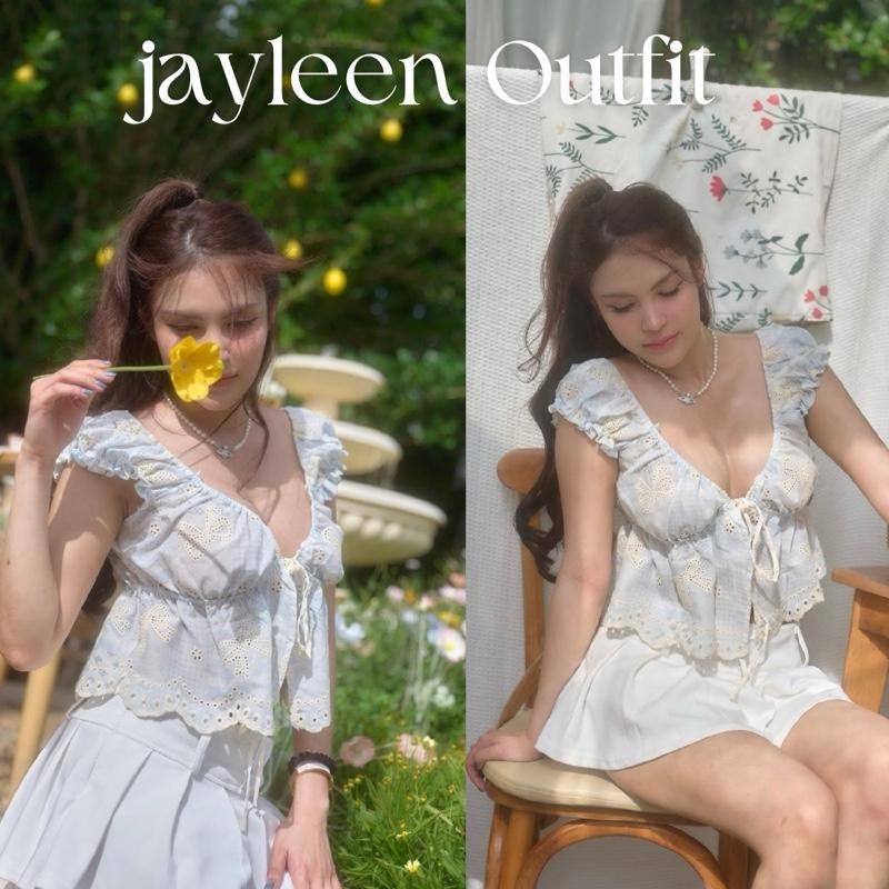 Jayleen Outfit : Ella เสื้อแขนตุ๊กตา ผ้าคอตตอนปักเกรดคุณภาพ 010