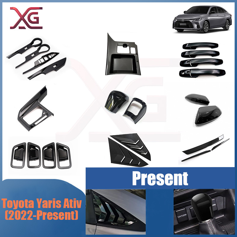 Toyota Yaris Ativ (2022-ปัจจุบัน) ฝาครอบสวิตช์กระจก ฝาครอบหัวเกียร์ แผงเปลี่ยนเกียร์