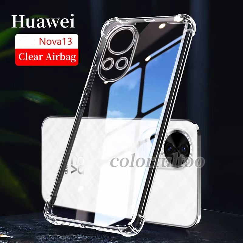 สําหรับ Huawei Nova 13 12 11 10 9 Pro SE 9SE 11SE 12SE 11i 12s Nova9 Nova12 Nova13Pro 4G 5G Clear เคสโทรศัพท์โปร่งใสถุงลมนิรภัยกันกระแทก Clear TPU ฝาครอบปลอกซิลิโคนอ่อนนุ่มกรณี