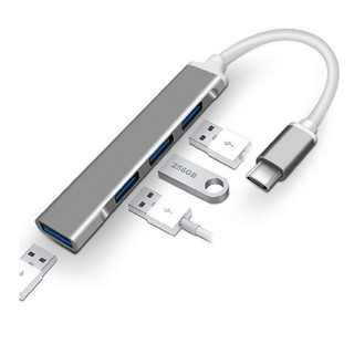 OTG USB 3.0 Type-C Hub 4 พอร์ต Adapter แปลงสาย สําหรับ พีซี คอมพิวเตอร์ โน้ตบุ้ค มือถือ แท็บเลต