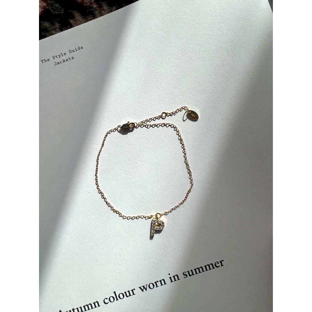 seven days a week - CRYSTAL ALPHABET BRACELET