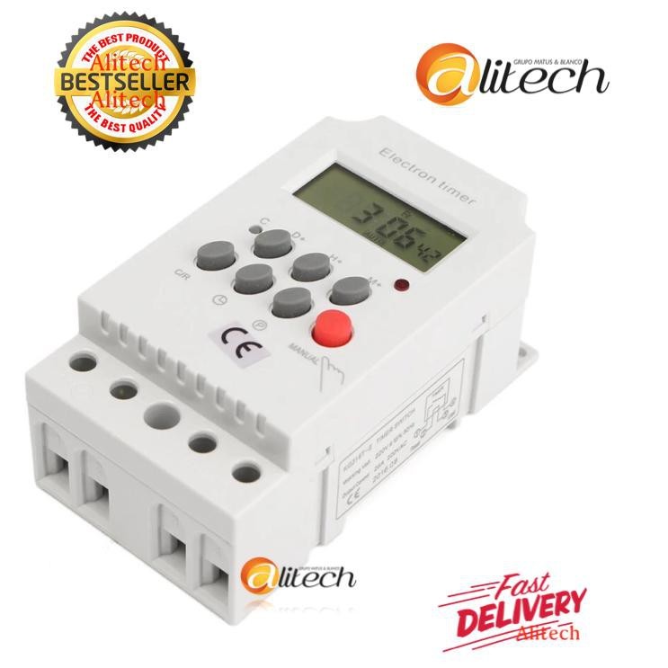Alithai  AC 220V 25A Din Rail Digital Programmable Electronic Timer Switch For KG316T-II