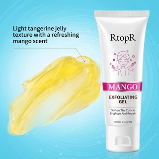 RtopR FDA Mango Exfoliating Gel Cream มีสารสกัดจากดอกดาวเรือง ช่วยขจัดเซลล์ผิวที่ตายแล้ว ทำความสะอาดลึก ขจัดสิ่งสกปรกในรูขุมขนและลดสิวหัวดำ ช่วยให้ผิวกระจ่างใส ขนาด