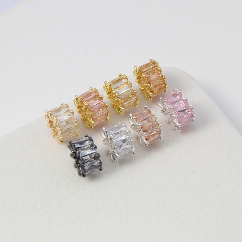 Spacer ลูกปัด 14K สี Retention รูขนาดใหญ่ Zircon diy สร้อยคอสร้อยข้อมือ