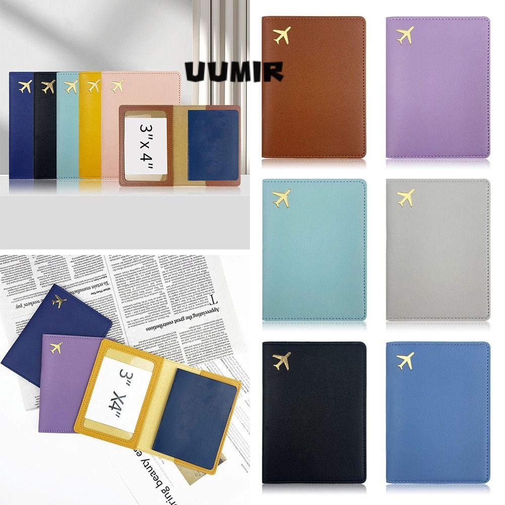 Uumir กระเป๋าใส่หนังสือเดินทาง, ผ้าคลุมหนังสือเดินทาง PU ความจุขนาดใหญ่มัลติฟังก์ชั่น, อุปกรณ์การเดินทาง ที่ใส่ตั๋ว ธุรกิจ กระเป๋าเก็บบัตรเดินทาง