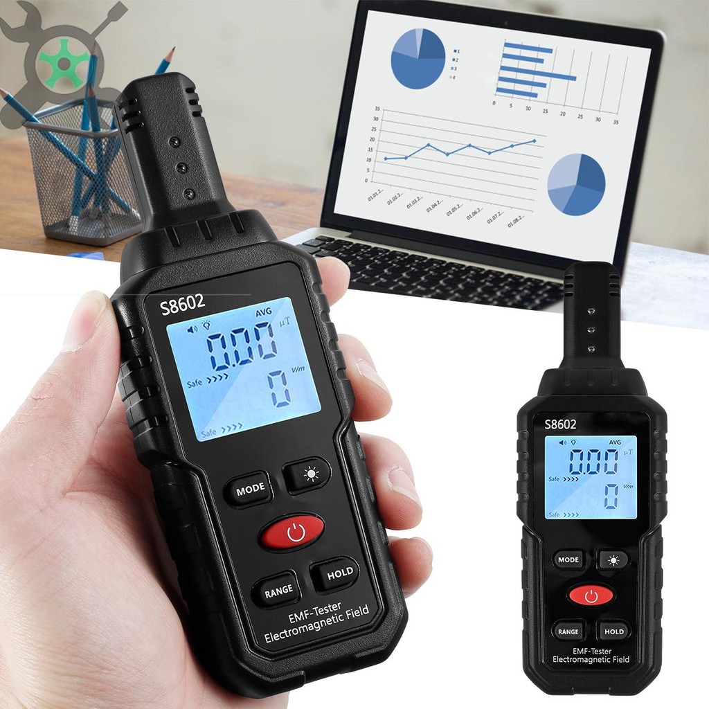 เครื่องตรวจจับรังสีแม่เหล็กไฟฟ้า Professional 3 in 1 มือถือ EMF Reader แบบพกพา EMF Meter SHOPTKC0495