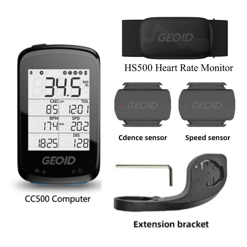 Geoid CC500 GPS จักรยานคอมพิวเตอร์ไร้สายจักรยาน Speedometer ดิจิตอลนําทางวัดระยะทางบลูทูธ ANT + สําห