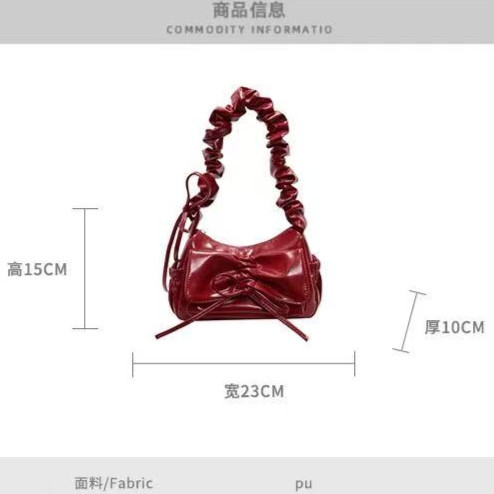 Lucky girl: กระเป๋าสะพายไหล่เดี่ยว Bow high beauty จีบใหม่แฟชั่น combuting high-end niche crossbody รักแร้กระเป๋า EP6617