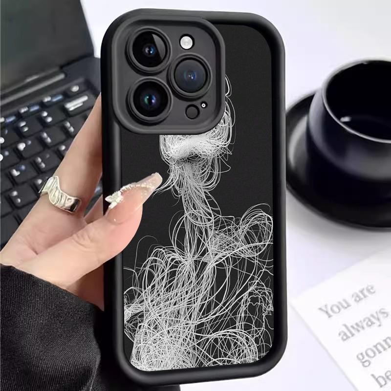 เหมาะสำหรับ Realme 5 5i 5s 6i 11 7i 8i 9i 11 5G 11 NFC 12 Lite กรณีโทรศัพท์ป้องกันการตกเคส Artistic 