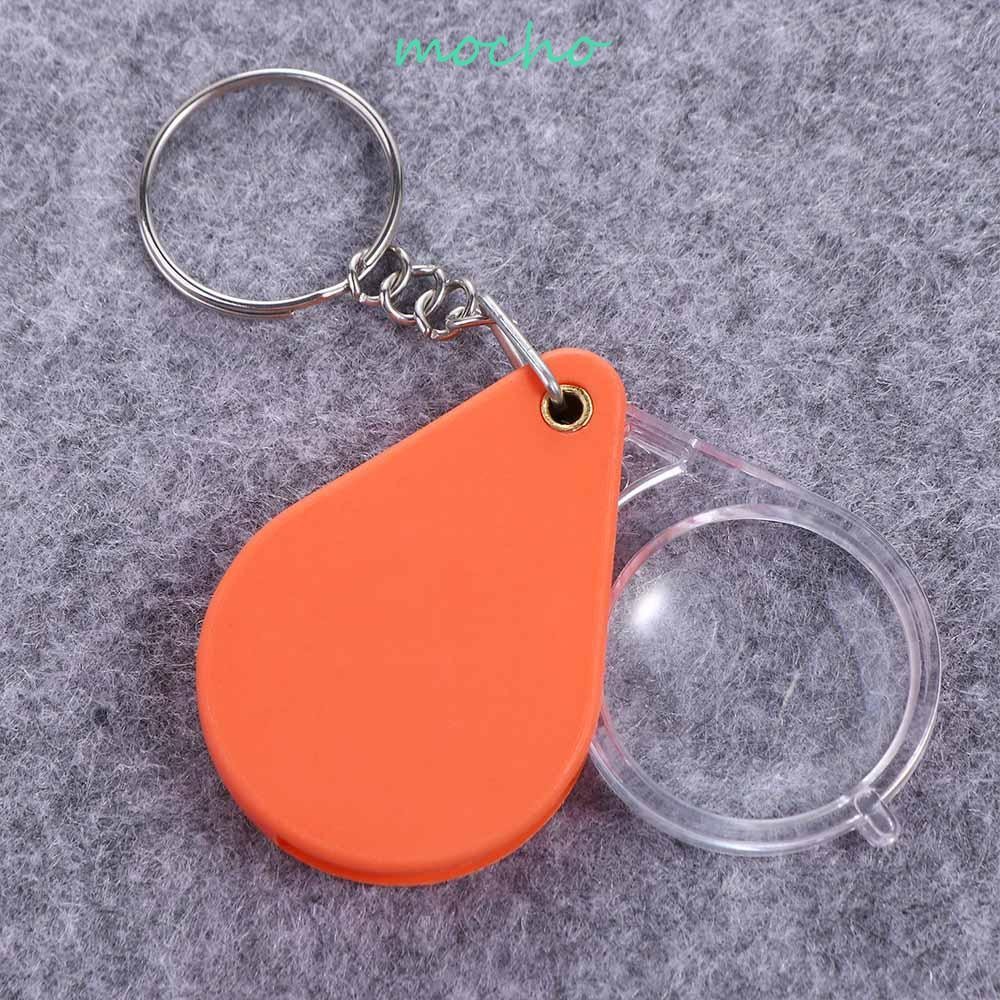 Mocho แว่นขยายพร้อมพวงกุญแจแบบพกพาพวงกุญแจแก้ว Loupe พร้อมแว่นขยายเครื่องมือแว่นขยายขนาดเล็ก