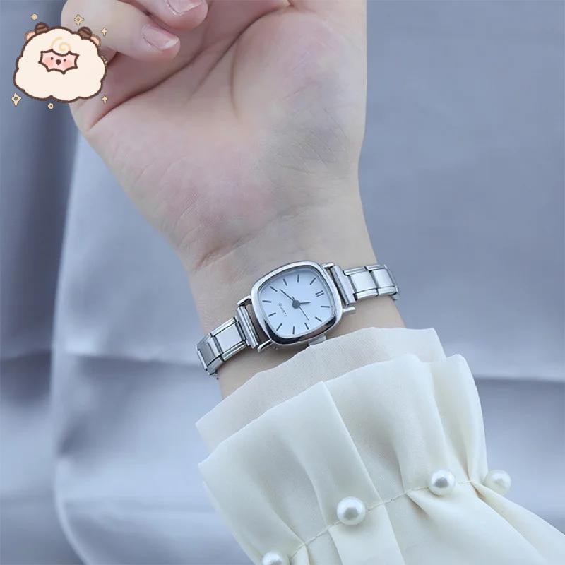 ใหม่ผู้หญิงนาฬิกาซิลเวอร์โกลด์สุภาพสตรีสร้อยข้อมือนาฬิกาผู้หญิงควอตซ์ชุดนาฬิกาข้อมือ ของผู้หญิง