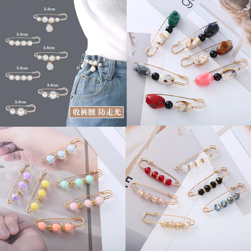 เอวของผู้หญิงของกางเกง-เข็มหมุด เอวสลิมมิ่งเข็มกลัดคงที่เสื้อผ้าแขวนกางเกงกระโปรงเอว-แน่นป้องกันการขยายกางเกงขาหัวเข็มขัด