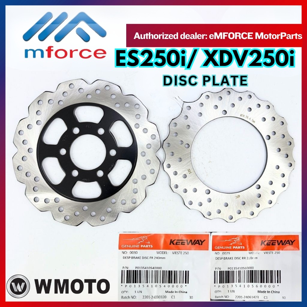WMOTO ES250i ES 250 ES250i / XDV250i XDV ดิสก์เบรกหน้า PIRING PAN BELAKANG WMOTO