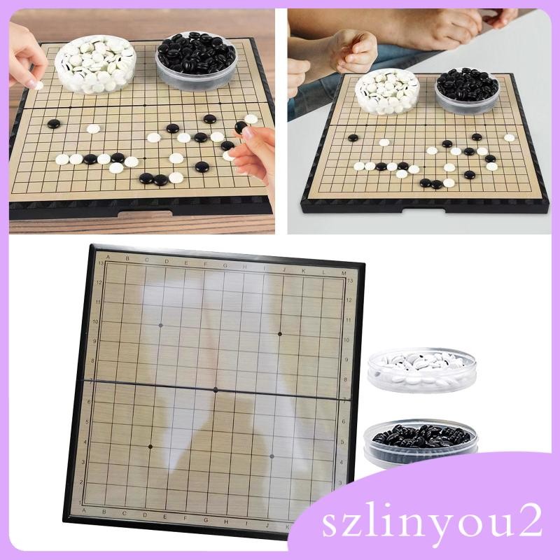 [szlinyou2] Go Chess Board Game Set เกมปาร์ตี้พกพาพับได้ เกมครอบครัว หมากรุกจีน