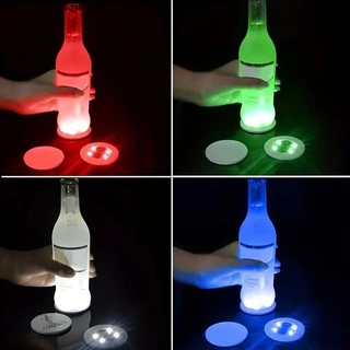 ที่รองแก้ว LED เรืองแสง ที่รองแก้วเครื่องดื่มเรืองแสง ที่รองแก้ว LED หลากสี ที่รองแก้วไฟสร้างบรรยากาศ