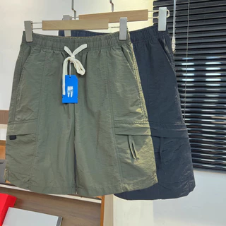 Minimal กางเกงขาสั้นผ้านุ่ม มี 3 สี มินิมอลเกาหลี กระเป๋าลึกใส่โทรศัพท์ เป๋าตังค์ เชือกไม่หลุดง่าย