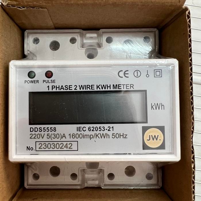 KWH / Energy / Energy Meter Digital LCD 1 เฟส 1P 2 สาย - 5 (30A)