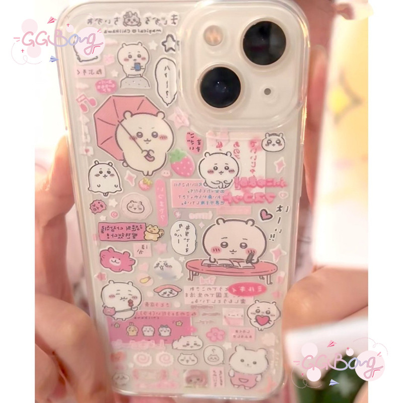 คาวาอี้ เคสไอโฟน11 16 สำหรับ 12 11 15 16 13 14 Pro Max XR XS X Max 7 15 8 Plus SE เคสคู่รักน่ารักของฮาจิวาเระ อุซางิ
