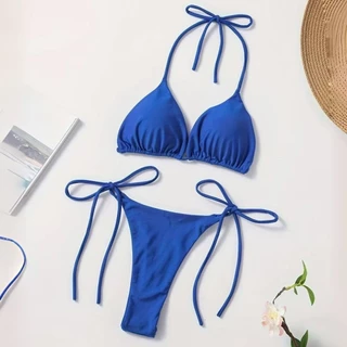 🧸💦Karola Bikinis⛱️🧸 ส่งไวจากไทยบิกินี่+เสื้อผ้ากันแดด บิกินี่ swim ชุดว่ายน้ำจีสตริง 5 สี YY03