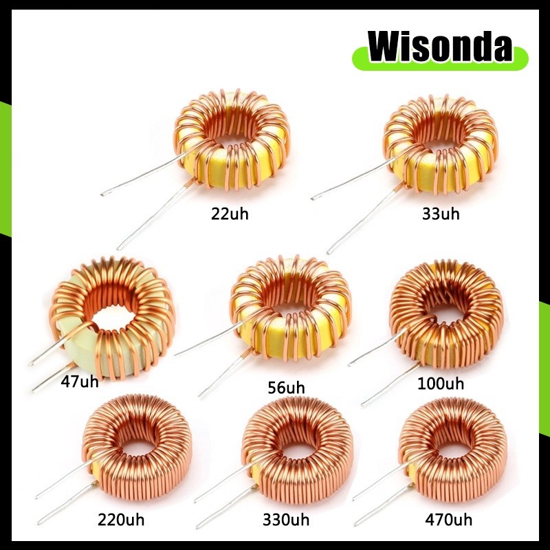 5pcs Toroid Inductor 3A ลมแม่เหล็กเหนี่ยวนํา 22uH 33uH 47uH 5647uH 100uH 220uH 330uH 470uH เหนี่ยวนํ