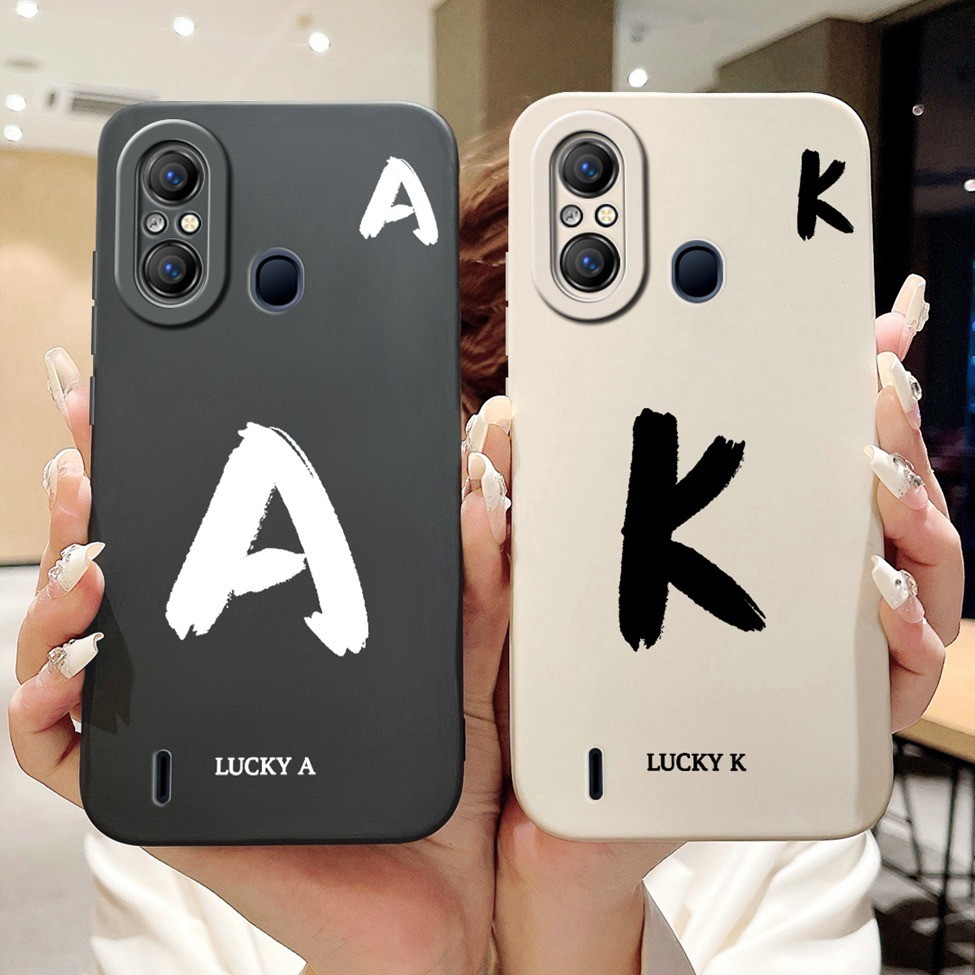 ITEL A49 A661L Phone Cover ITEL A49 Case Simple Fashion Letters AZ Pattern Design Silicone Bumper