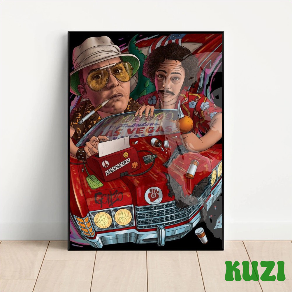 [KUZI] Fear and Loathing In Las Vegas โปสเตอร์ภาพยนตร์ Kraft Club Bar กระดาษ Vintage โปสเตอร์ Wall A