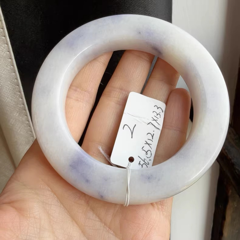 [Yu Taicui Bracelet] Xinjiang Purple White Jade Cartier Square Bracelet 56.5/12.7/13.3
