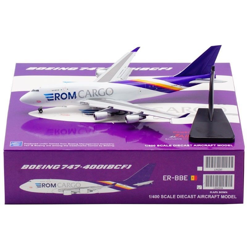 พร้อมส่ง เครื่องบิน 1: 400 JC Wing Alloy Airliner รุ่น Aerotranscargo B747-400 ER-BBE Wing