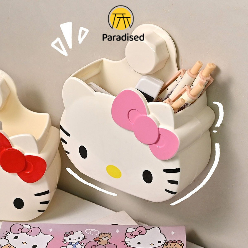 💕ที่วางของ ที่ใส่ของ Kitty คิตตี้ ที่วางแปรงสีฟัน ที่ใส่ของติดผนัง น้องน่ารักมาก จัดระเบียบของparadised