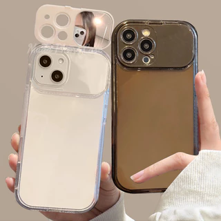 เคสมือถือDIYกระจกแต่งหน้า พับเก็บได้ กรณีน่ารัก case for iPhone 16ProMax 15PLUS/14/13/12 Pro /11 /XS Max/XR/X|8/7 Plus