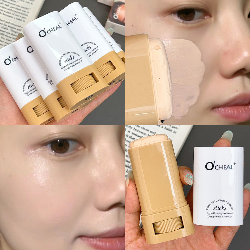 แท่งแต่งหน้าที่ได้รับการอัพเกรดพร้อมฟองน้ํา | รองพื้นคอนซีลเลอร์ OCHEAL 2-Way, นวัตกรรม Brush-to-Spo