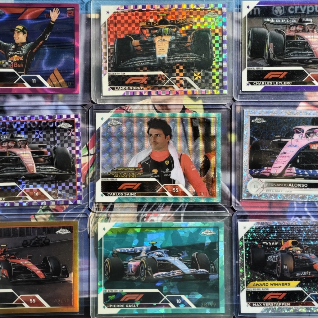 Spot Goods#F1 Playing Cards Star Card Topps tc Sapphire  Limited Edition Genuine Collectible Card wi