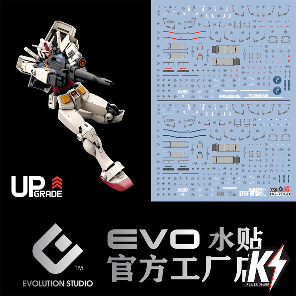Waterdecal EVO Up Grade HG RX78-2 The Gundam Base #ดีคอลน้ำสำหรับติดกันพลา กันดั้ม Gundam พลาสติกโมเ