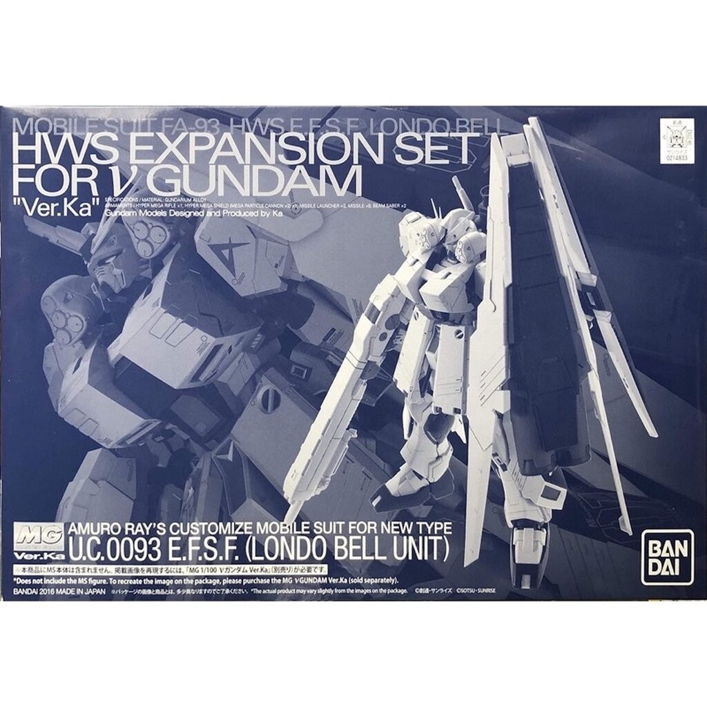 MG PREMIUM BANDAI Nu Gundam ver KA HWS Expansion Part