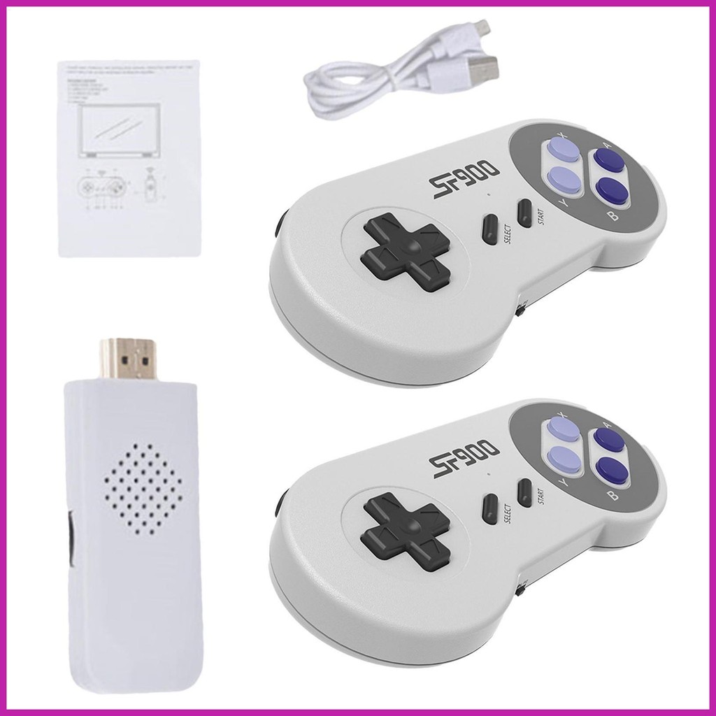 คอนโซลเกมย้อนยุค Plug and Play Video TV เกมอุปกรณ์เสริมวิดีโอเกมพร้อมคอนโทรลเลอร์ไร้สาย 2.4g คู่ yayseth