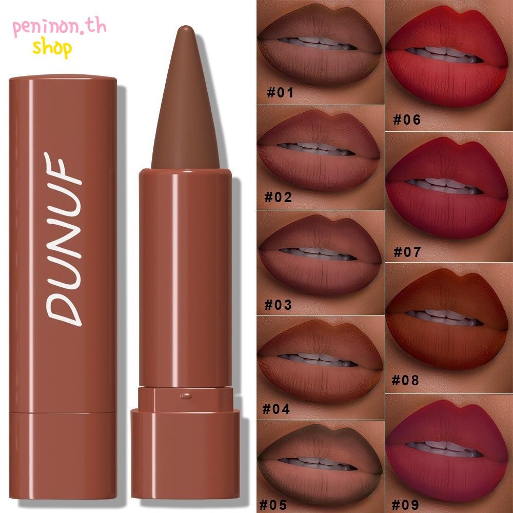 Peninon Gradient Lip Liner, Tapered Velvet Lipliner Crayon, ขายร้อน Matte กันน้ํา Long Lasting ลิปสติก Lip Makeup