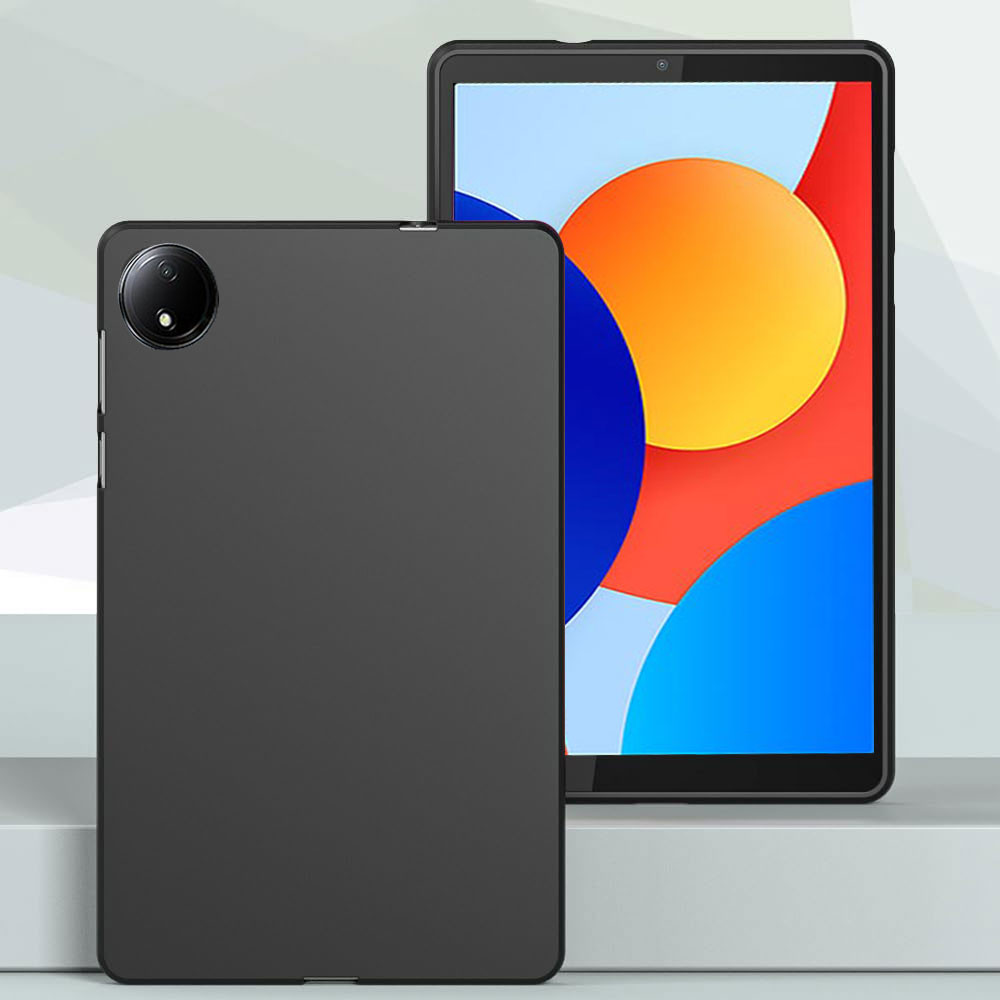 เปลือกป้องกันแท็บเล็ตสําหรับ Xiaomi Redmi Pad SE 8.7" 2024 Soft TPU Silcone สีดํา Slim กรณีกันกระแทก Anti-drop ฝาหลัง