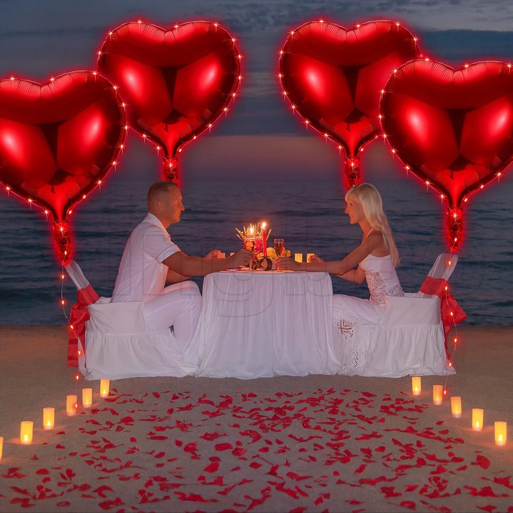 32นิ้ว นํา ขนาดใหญ่หัวใจสีแดงฟอยล์ลูกโป่งพองฮีเลียมบอลลูน ทําเอง เครื่องประดับงานเลี้ยงวันเกิดสําหรับวันวาเลนไทน์ของขวัญแต่งงาน - รูปที่ 5